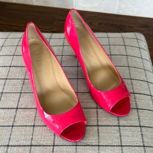 J. Crew Hot Pink Patent Heels